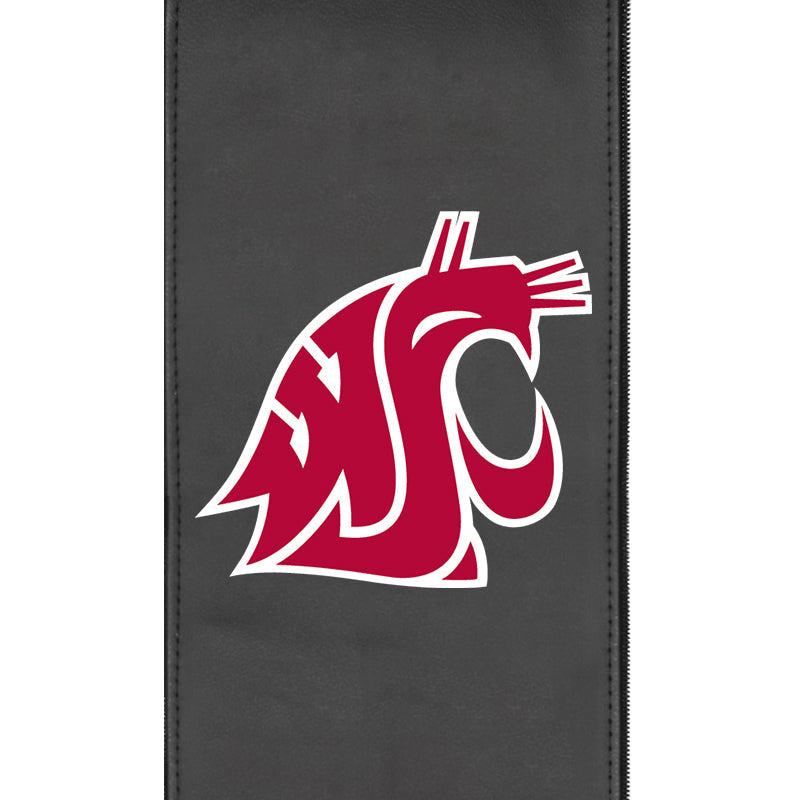 Silver Loveseat with Washington State Cougars Logo