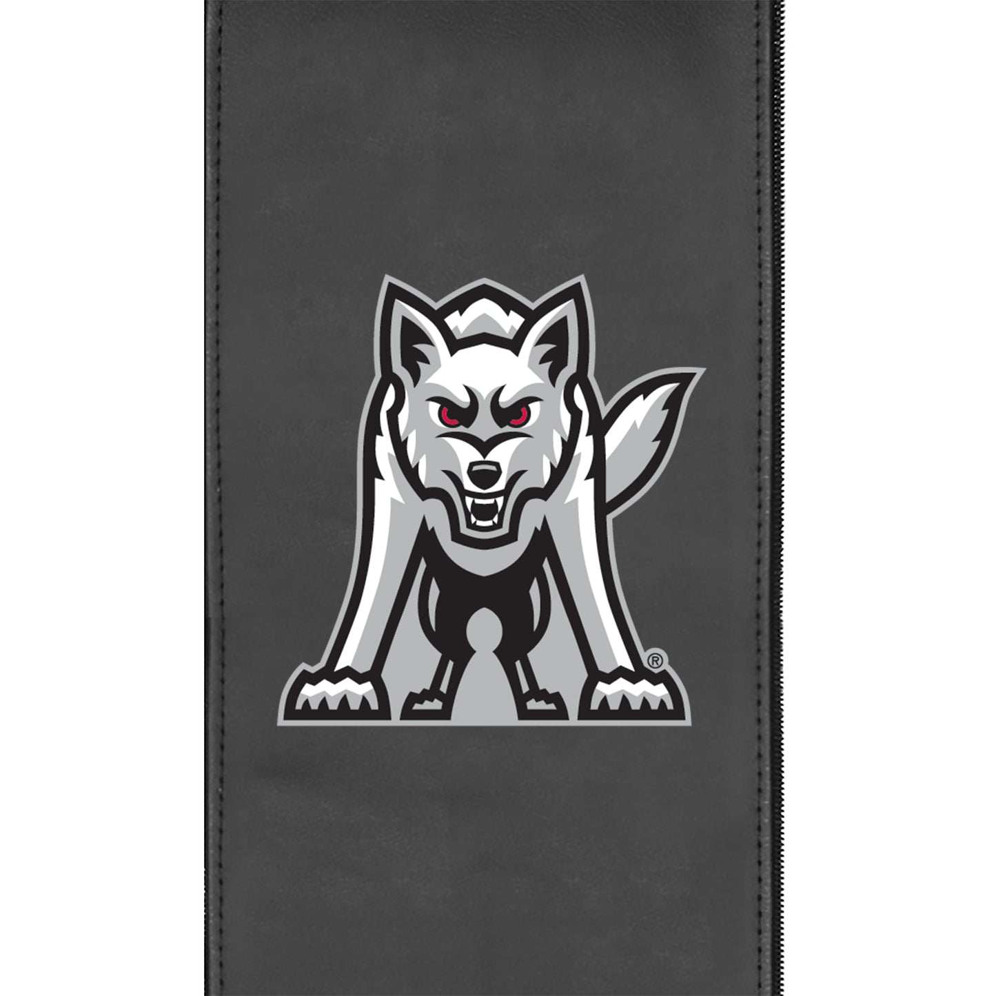Silver Sofa with South Dakota Coyotes Emblem Logo