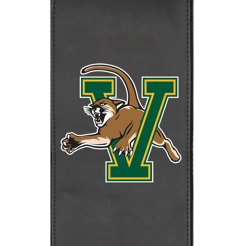 Silver Sofa with Vermont Catamounts Logo