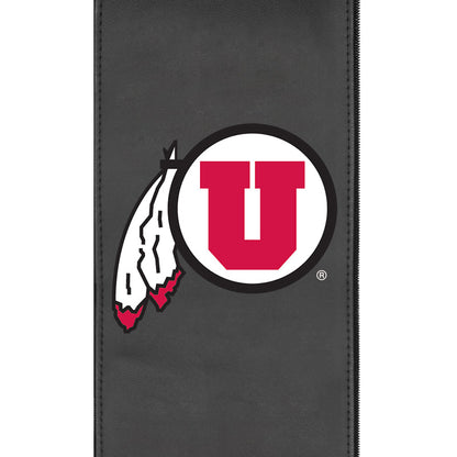 Silver Loveseat with Utah Utes Logo