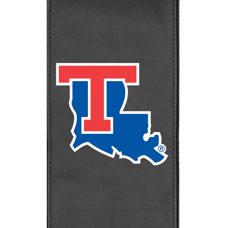 Silver Loveseat with Louisiana Tech Bulldogs Logo