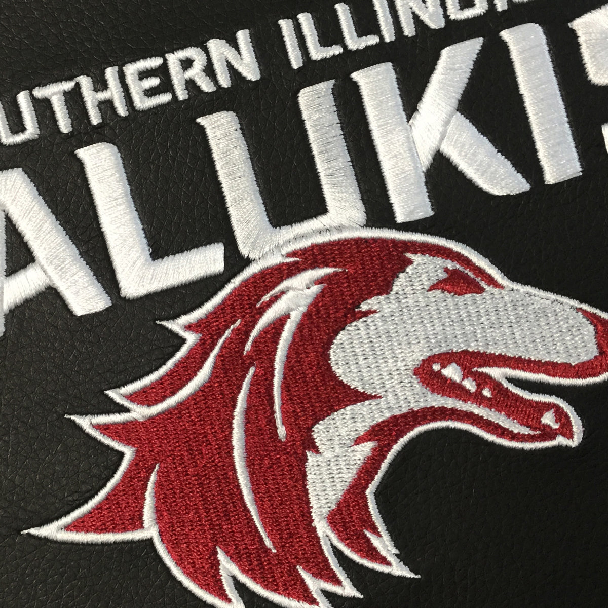 Silver Sofa with Southern Illinois Salukis Logo