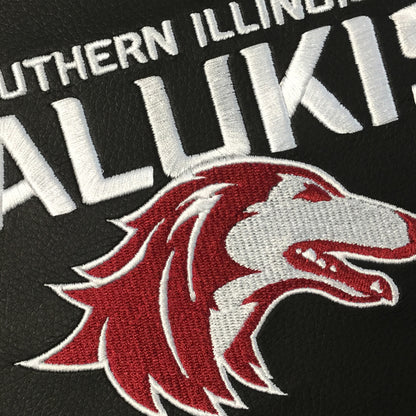 Silver Sofa with Southern Illinois Salukis Logo