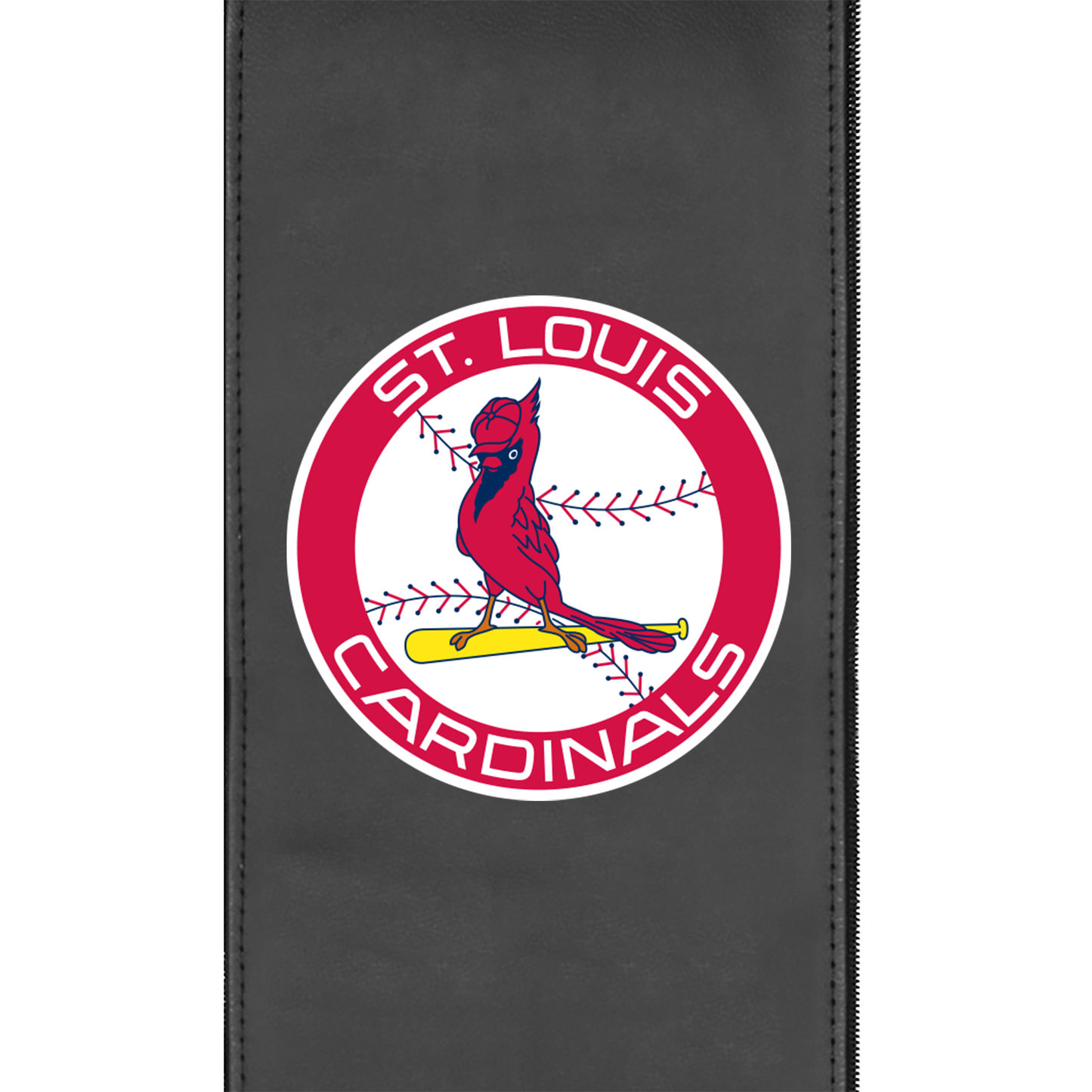 Silver Sofa with St Louis Cardinals Cooperstown Secondary