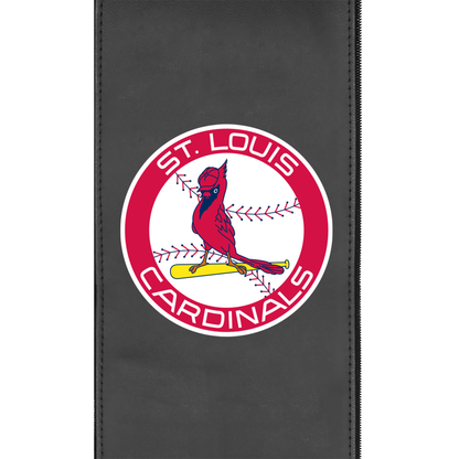 Silver Sofa with St Louis Cardinals Cooperstown Secondary