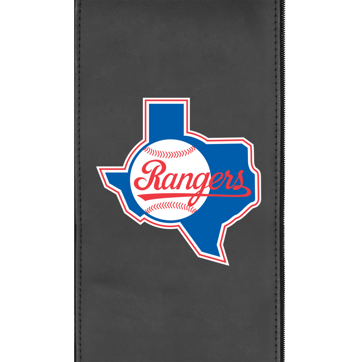 Silver Sofa with Texas Rangers Cooperstown