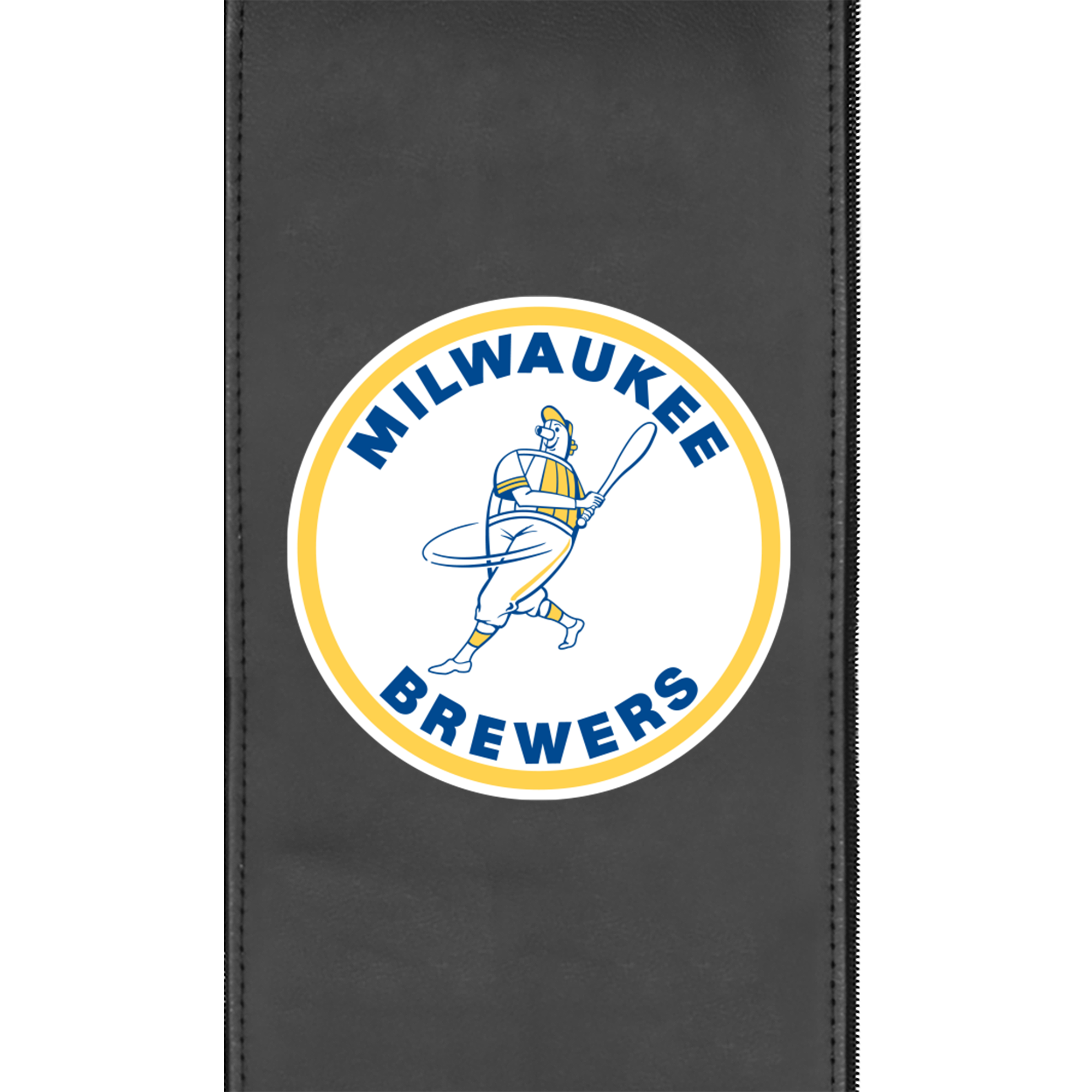 Silver Club Chair with Milwaukee Brewers Cooperstown Primary