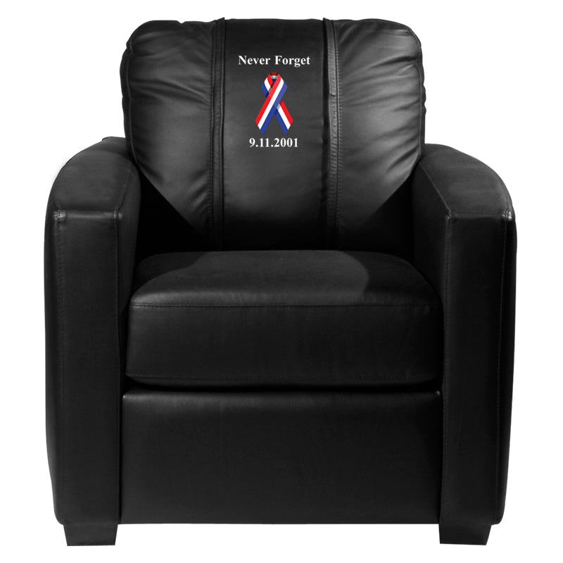 Silver Club Chair with Book Logo Panel