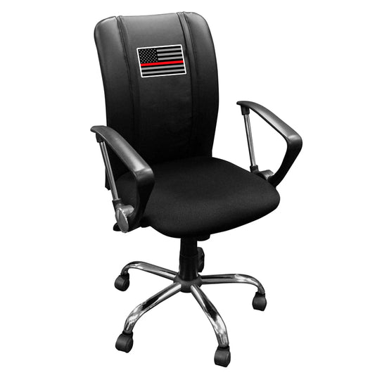 Curve Task Chair with Red Line Flag Logo Panel