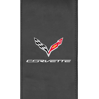 Silver Sofa with Corvette C7 Logo
