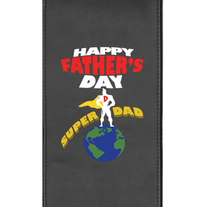 Silver Sofa with Father's Day Super Dad Logo Panel