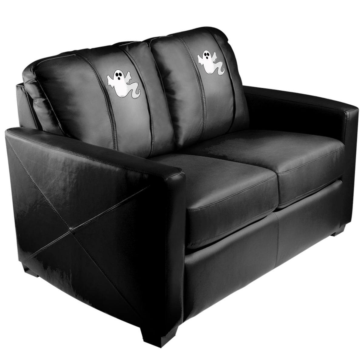 Silver Loveseat with Zippy The Ghost Logo