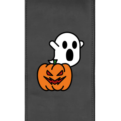 Silver Loveseat with Spooky Pumpkin Patch Logo