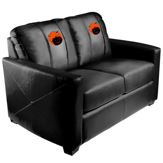 Silver Loveseat with The Great Zipchair Pumpkin Logo