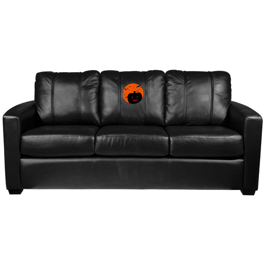 Silver Sofa with The Great Zipchair Pumpkin Logo