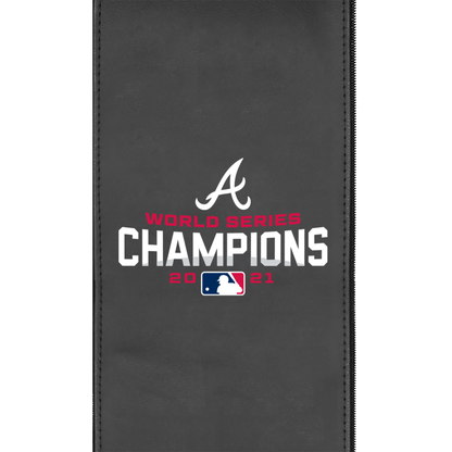 Silver Loveseat with Atlanta Braves 2021 World Champions Logo
