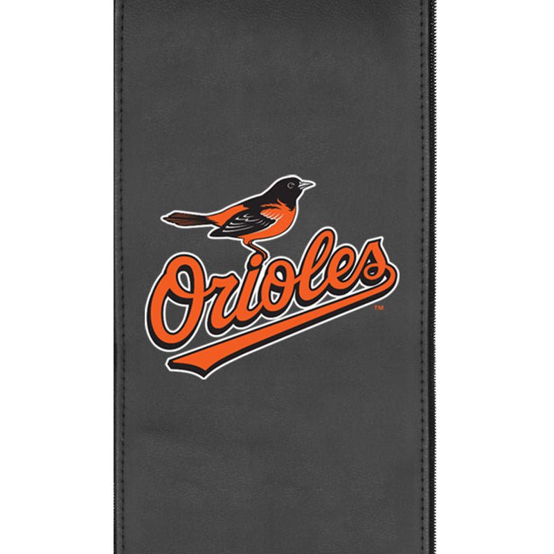 Silver Club Chair with Baltimore Orioles Logo