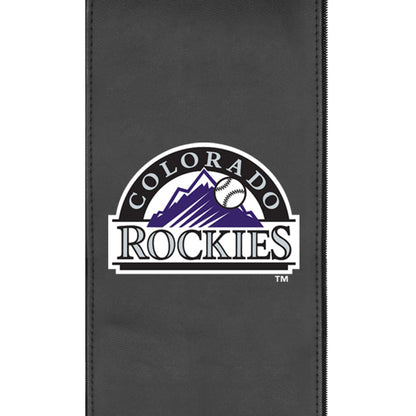 Silver Loveseat with Colorado Rockies Logo
