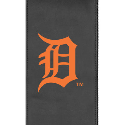 Silver Loveseat with Detroit Tigers Orange Logo