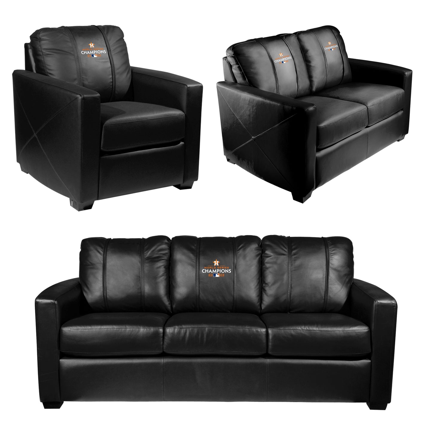 Silver Club Chair with Houston Astros 2022 Champions