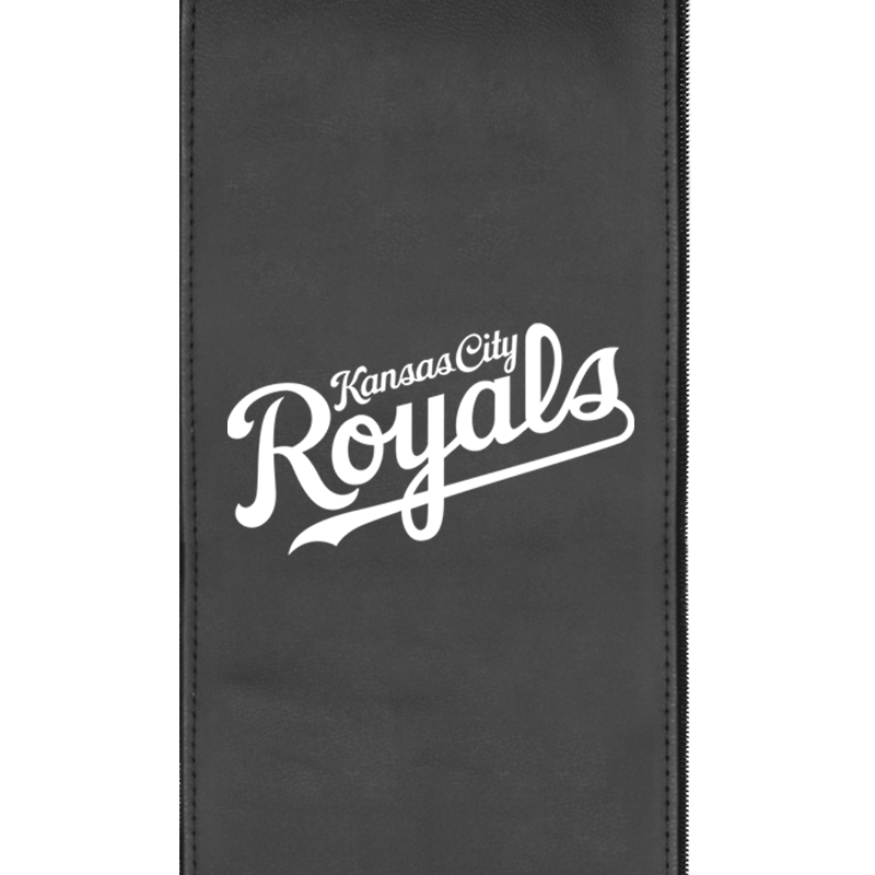 Silver Loveseat with Kansas City Royals Wordmark Logo Panel