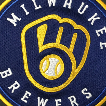 Silver Sofa with Milwaukee Brewers Primary Logo