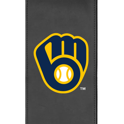 Silver Loveseat with Milwaukee Brewers Alternate Logo