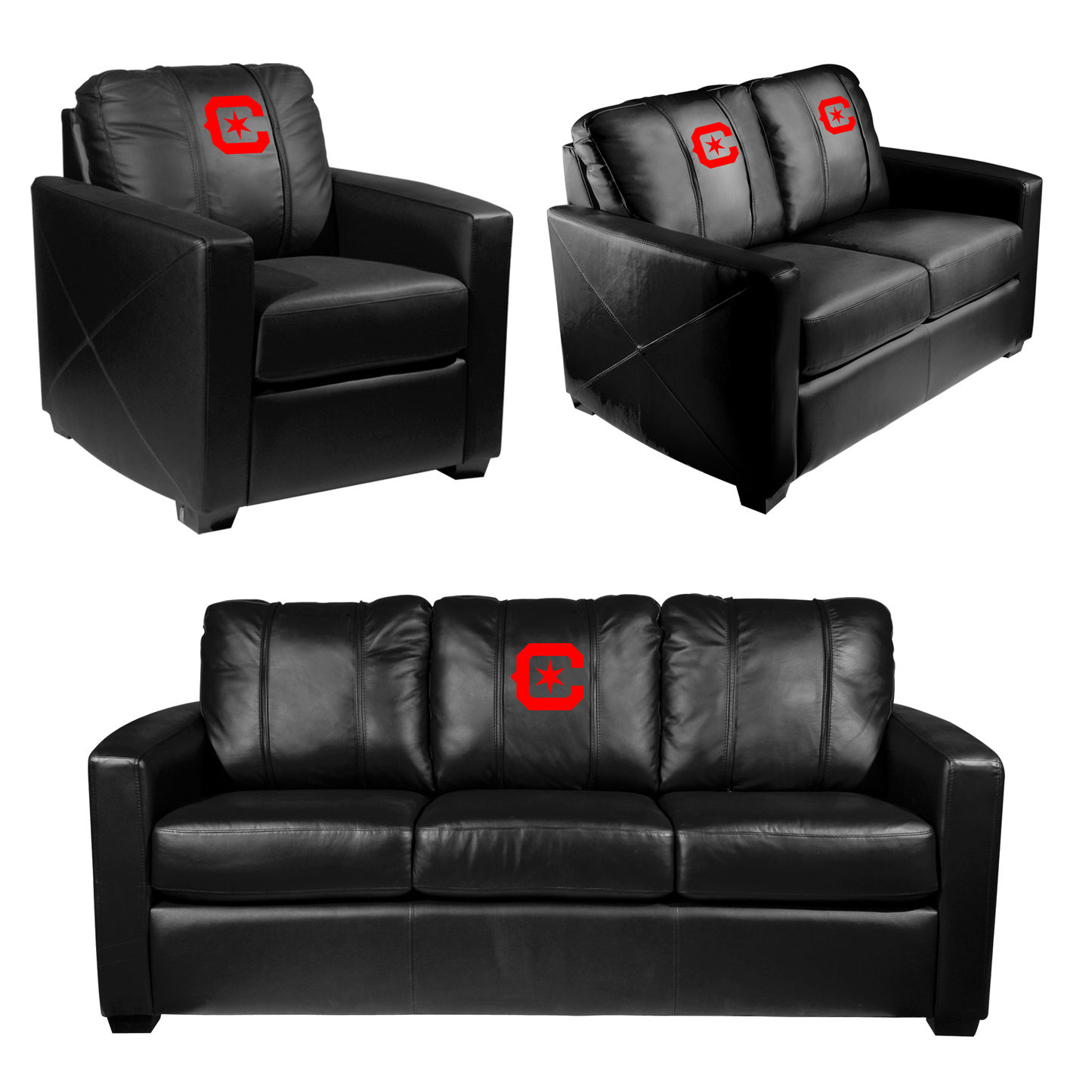 Silver Sofa with Chicago Fire FC Secondary Logo