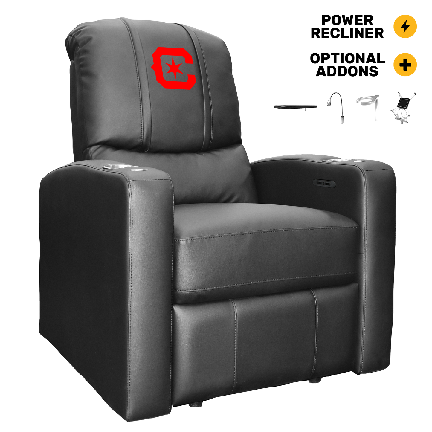 Stealth Power Plus Recliner with Chicago Fire FC Secondary Logo