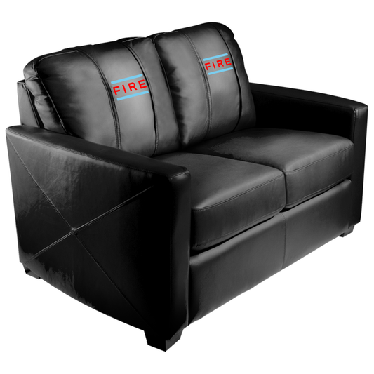 Silver Loveseat with Chicago Fire FC Wordmark Logo