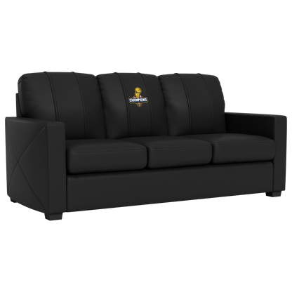 Silver Sofa with Denver Nuggets 2023 Championship Logo