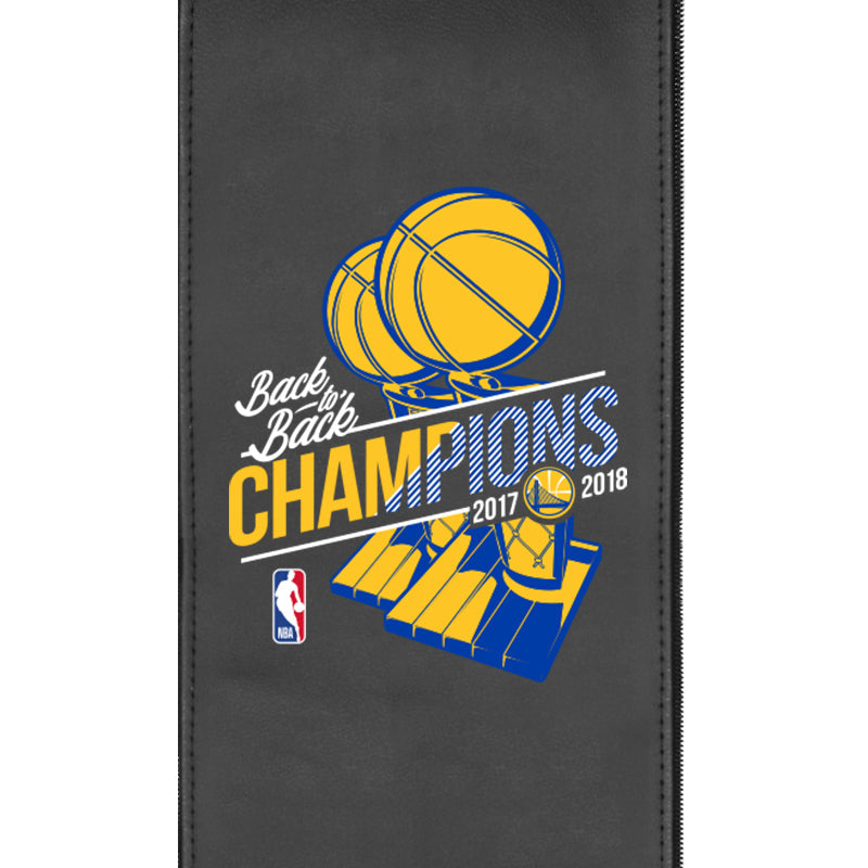 Silver Sofa with Golden State Warriors 2018 Champions Logo Panel
