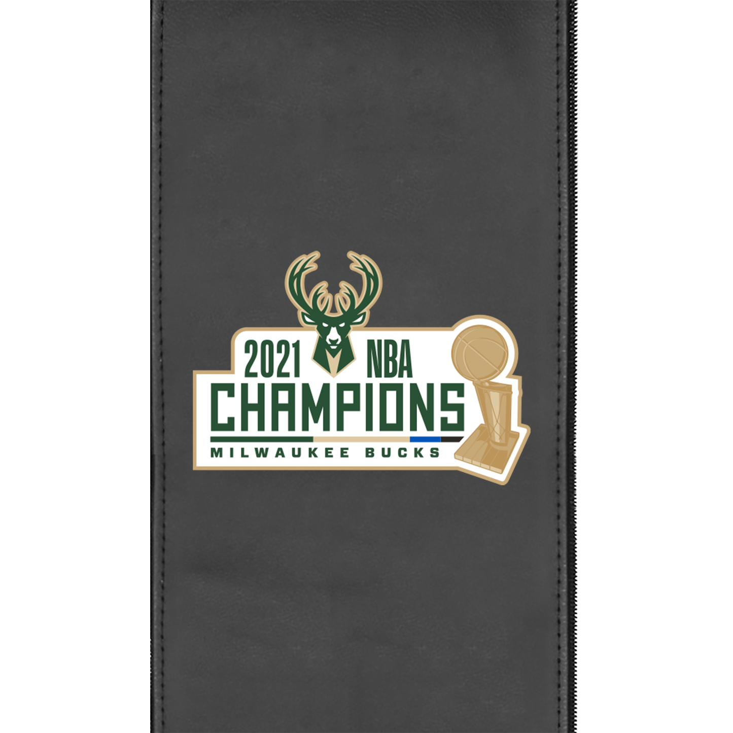 Silver Club Chair with Milwaukee Bucks 2021 Champions Logo