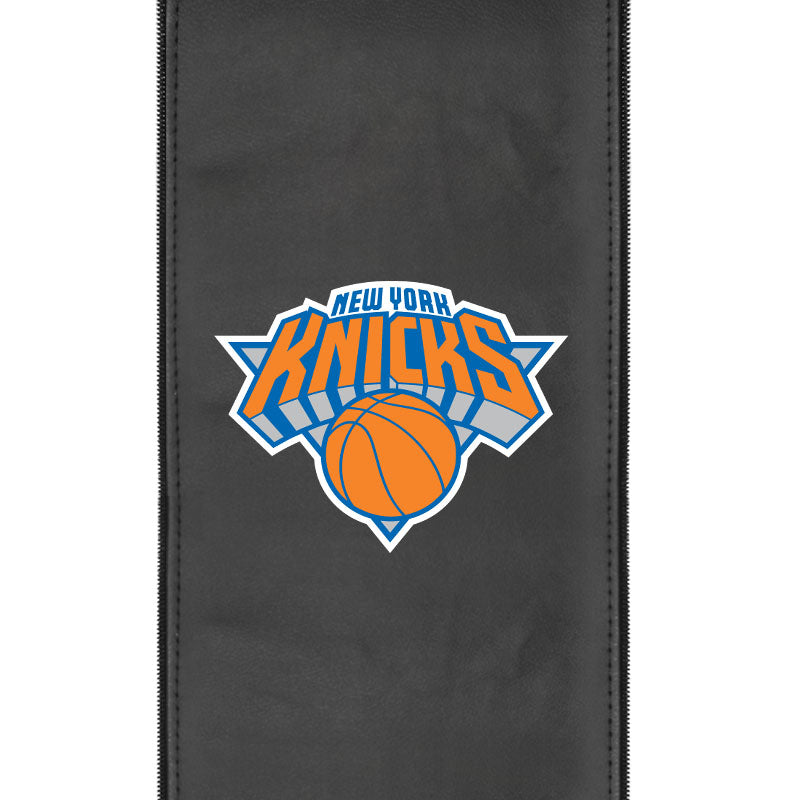 Silver Loveseat with New York Knicks Logo