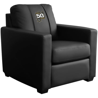 Silver Club Chair with San Antonio Spurs Team Commemorative Logo