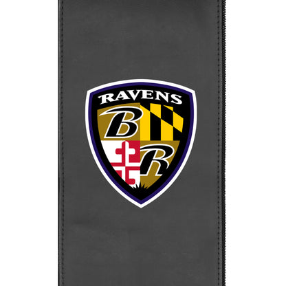 Silver Loveseat with Baltimore Ravens Alternate Logo