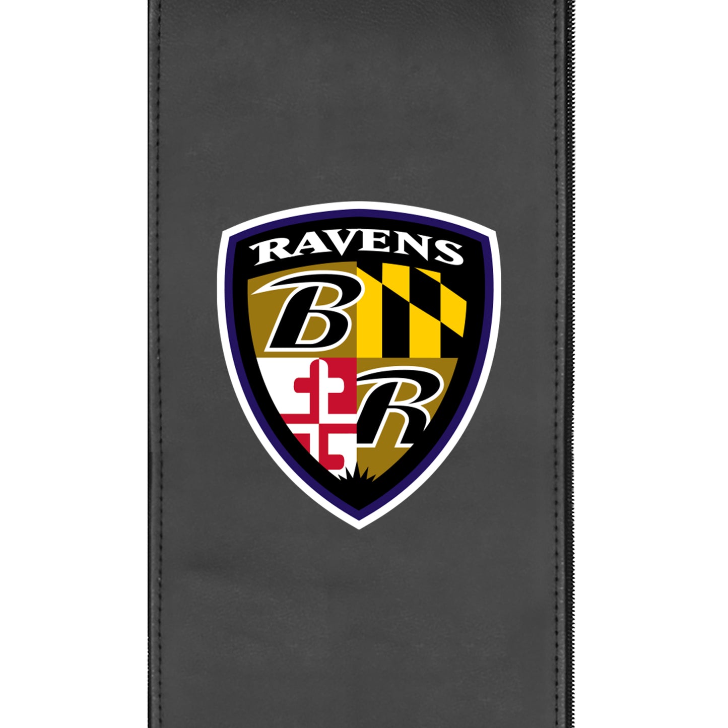 Silver Sofa with Baltimore Ravens Alternate Logo