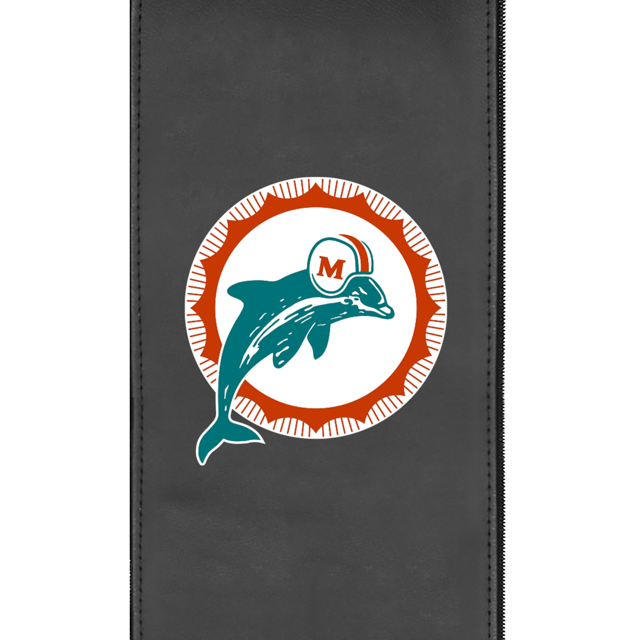 Silver Sofa with  Miami Dolphins Alternate Logo