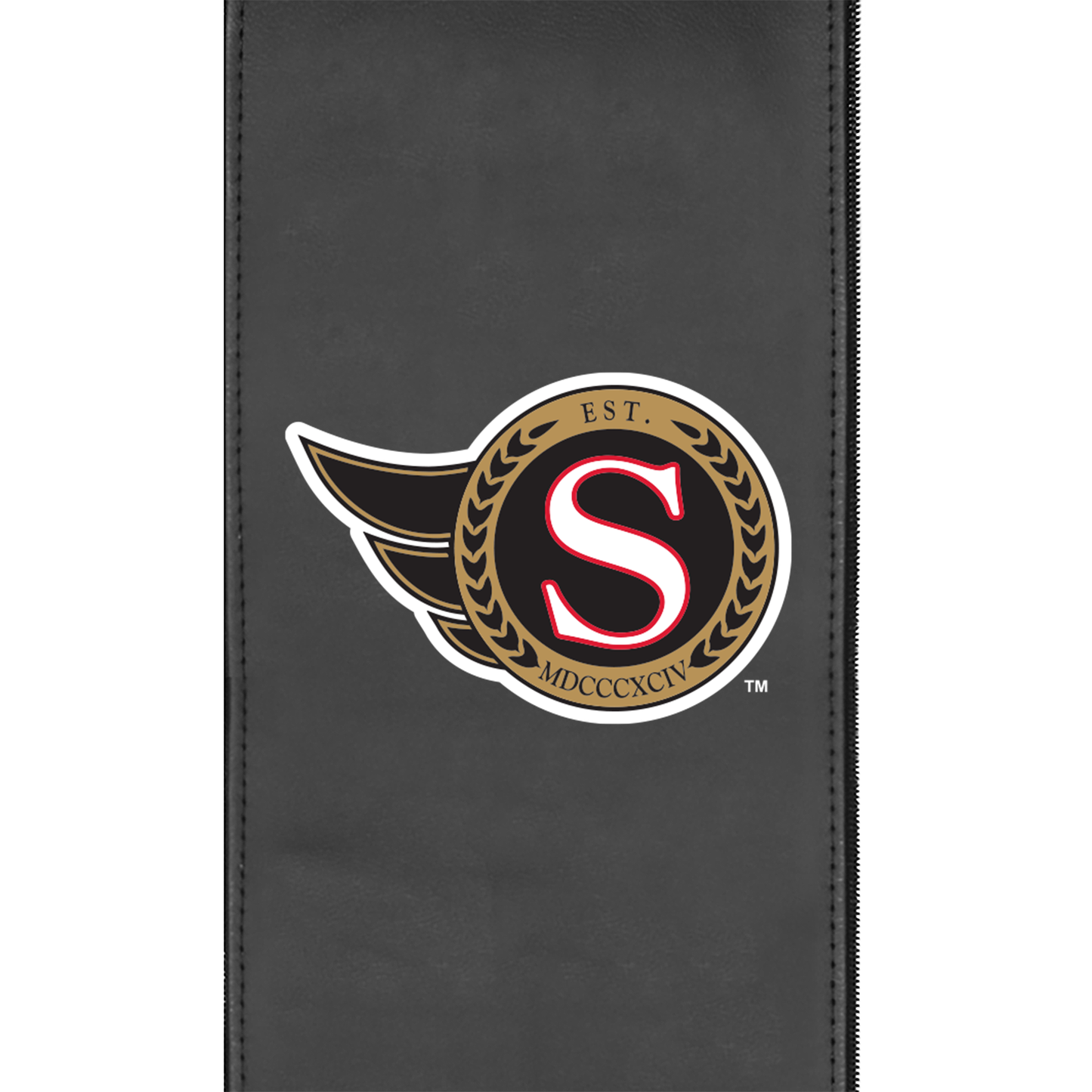 Silver Loveseat with Ottawas Senators Secondary Logo
