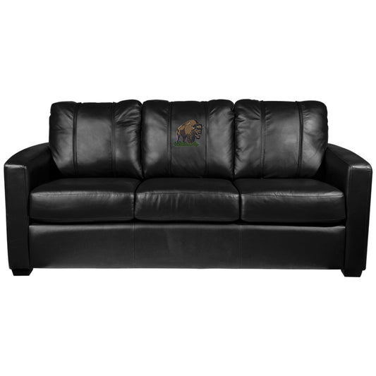 Silver Sofa with Buffalo American Logo Panel