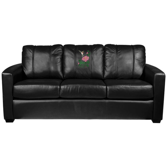 Silver Sofa with Hummingbird Logo Panel