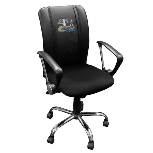 Curve Task Chair with Lighthouse Scene Logo Panel