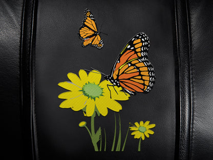 Silver Club Chair with Butterfly & Daisy Logo Panel
