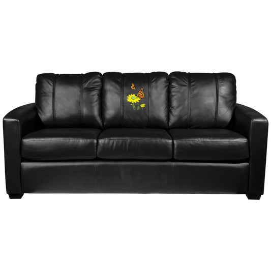 Silver Sofa with Butterfly & Daisy Logo Panel