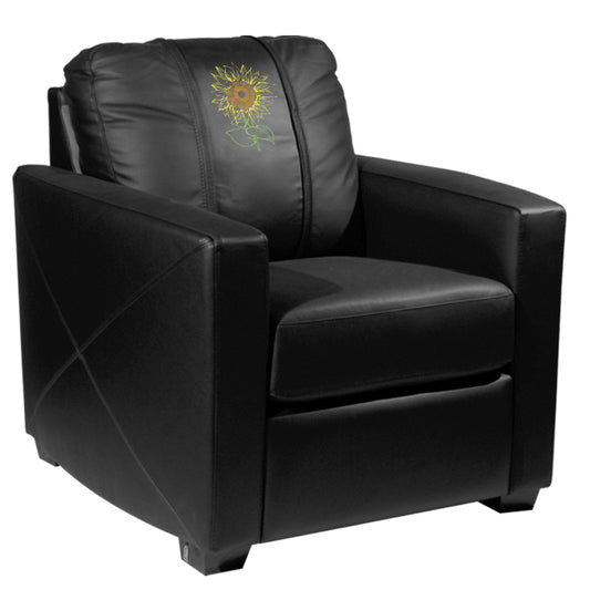 Silver Club Chair with Sunflower Logo Panel
