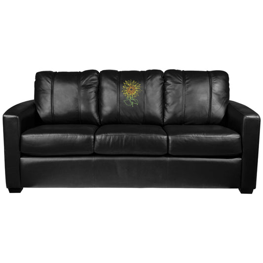 Silver Sofa with Sunflower Logo Panel