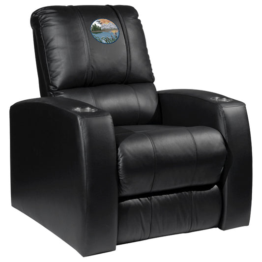 Relax Home Theater Recliner with Mountain Background Logo Panel