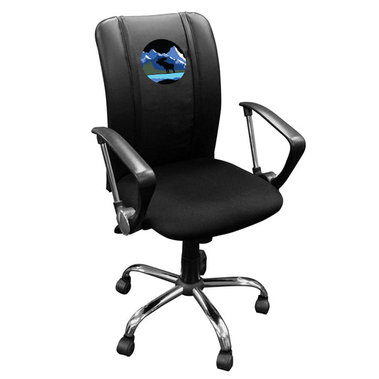 Curve Task Chair with Moose Mountain Scene Logo Panel