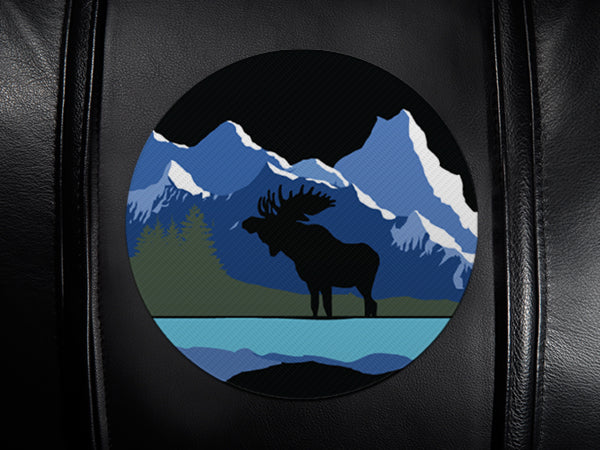 Swivel Bar Stool 2000 with Moose Mountain Scene Logo Panel