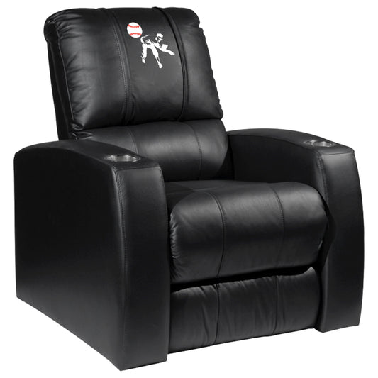 Relax Home Theater Recliner with Baseball Pitcher Logo Panel